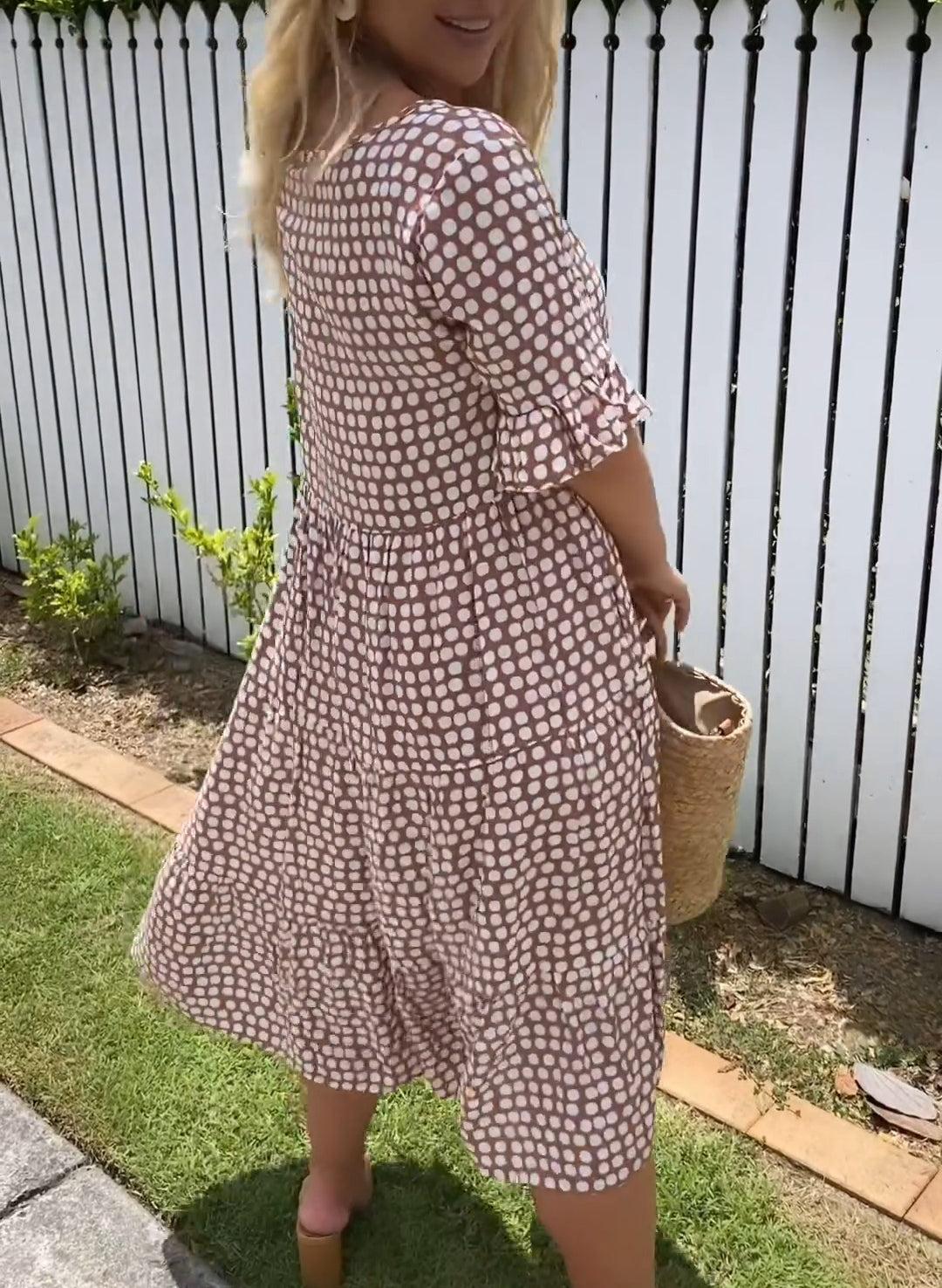 Yumi - Vestito Midi a Maniche Corte