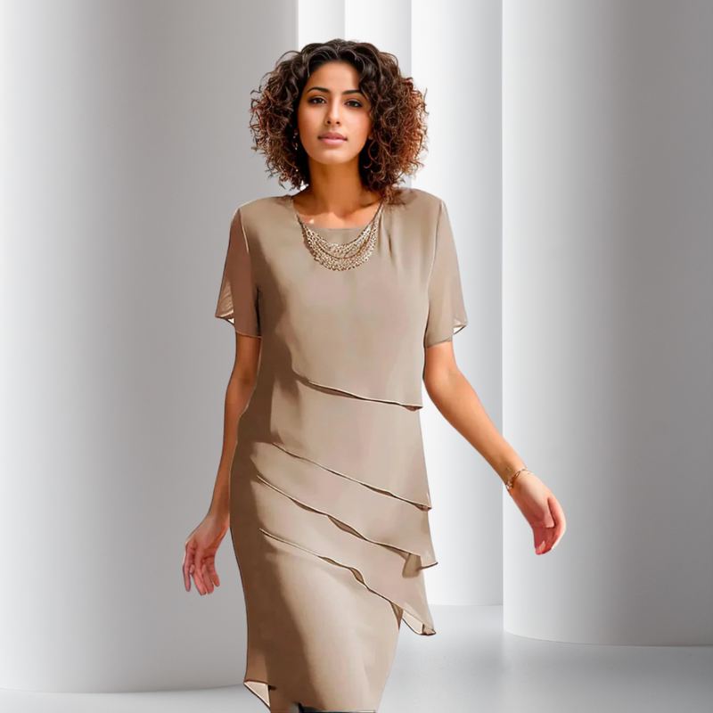 Wenke - Abito in Chiffon Plissettato