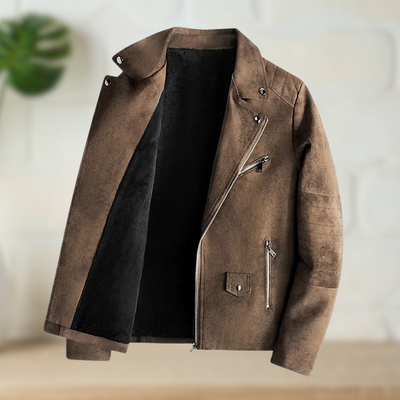 Theo – Giacca In Pelle Foderata In Pile