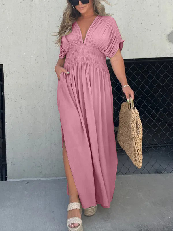 Neisya - Abito Lungo Maxi con Scollo a V