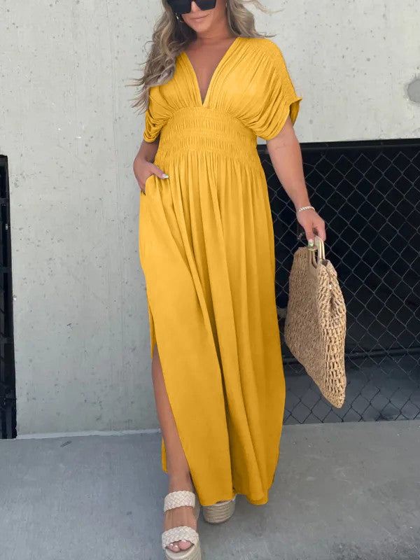 Neisya - Abito Lungo Maxi con Scollo a V