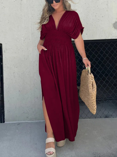Neisya - Abito Lungo Maxi con Scollo a V