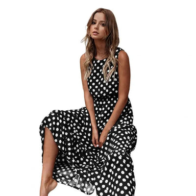 Laressa - Vestito Midi Boho a Pois