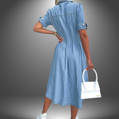 Michele - Fatto a Mano Lungo Denim Abito