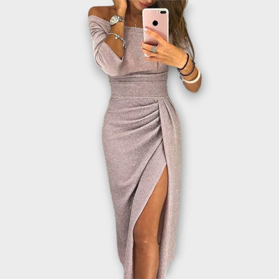 Minjee - Abito Elegante Fuori Spalla