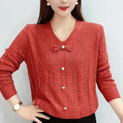 Luana - Semplice e Versatile Maglione a Maglia Cava