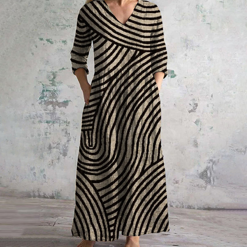 Ayla - Vestito a Righe Vintage