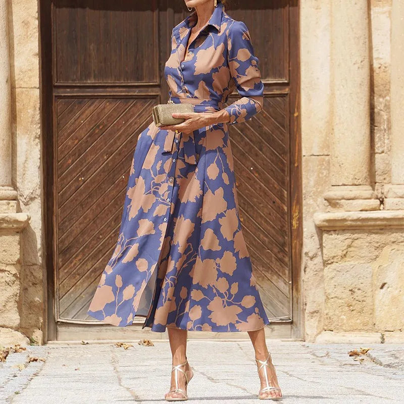 Verina - Abito Lungo Elegante con Scollo a V
