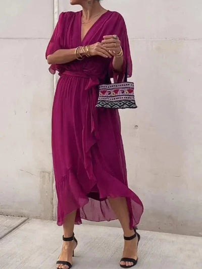 Ramilya - Abito in Chiffon Con Scollo a V