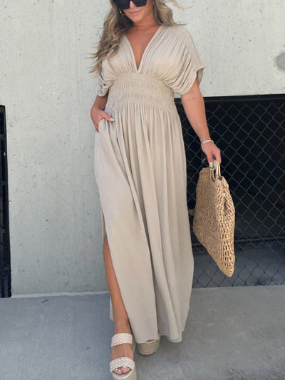 Neisya - Abito Lungo Maxi con Scollo a V