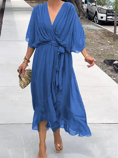 Ramilya - Abito in Chiffon Con Scollo a V