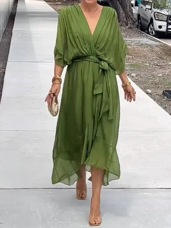 Ramilya - Abito in Chiffon Con Scollo a V