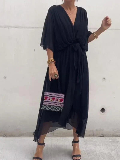 Ramilya - Abito in Chiffon Con Scollo a V