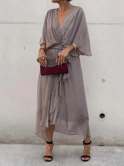 Ramilya - Abito in Chiffon Con Scollo a V