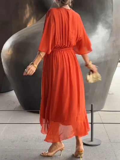 Ramilya - Abito in Chiffon Con Scollo a V