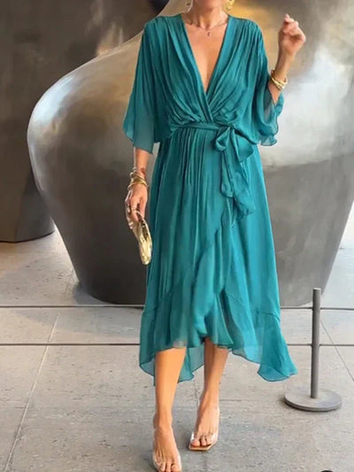 Ramilya - Abito in Chiffon Con Scollo a V