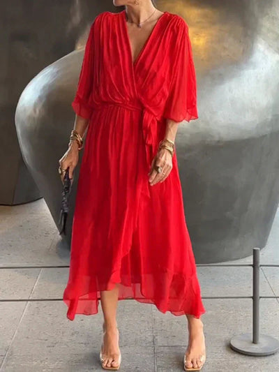 Ramilya - Abito in Chiffon Con Scollo a V
