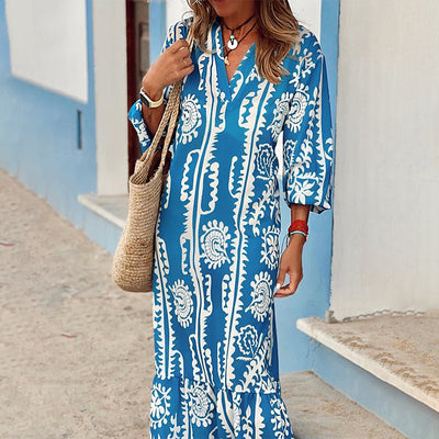 Werena - Abito Elegante Con Stampa a V