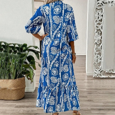 Werena - Abito Elegante Con Stampa a V