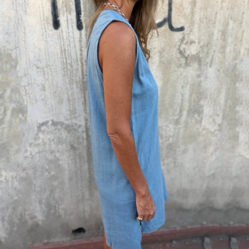 Paula - Abito Senza Maniche Con Scollo a V