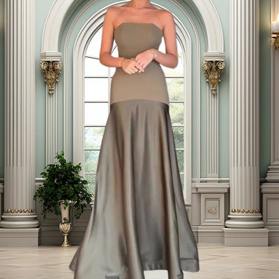 Sylwia - Elegante Fuori Spalla Abito Lungo