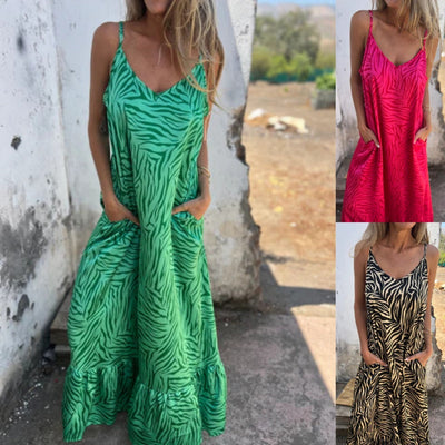 Timera - Maxi Abito Stampato E A Righe